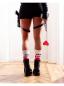 Preview: PEGADA KISS Sportsocken getragen mit schwarzen Boots – stylische Crew Socks für Streetwear, Sneaker und Lifestyle Outfit