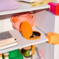 Preview: samtig orangefarbene schmuckaufbewahrung im Muscheldesign