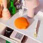 Preview: samtig orangefarbene schmuckaufbewahrung im Muscheldesign