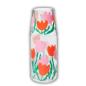 Preview: Glaskaraffe mit Glas im Bloom Tulpen Design auf Nachttisch