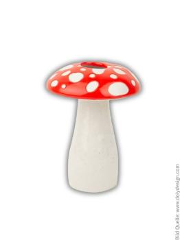 Große Amanita Vase in Fliegenpilz-Form aus roter Keramik von DOIY Design.