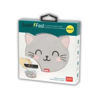 Preview: Kabellose Smartphone-Ladestation im grauen Kitty Motivado