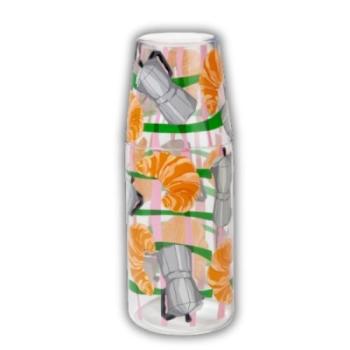 Glaskaraffe mit Glas zum aufstecke,Design auf Nachttisch