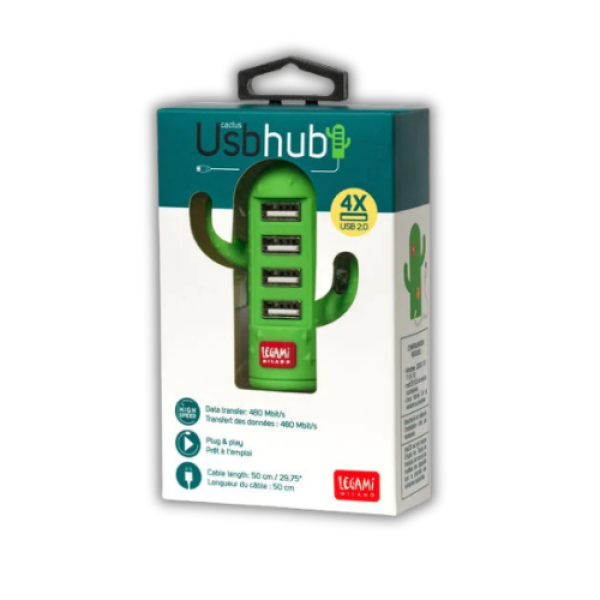 Kompakter USB Verteiler mit vier Anschlüssen
