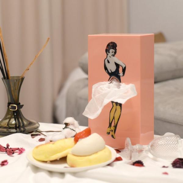 Tissue UP Girl Design Taschentuchbox Pink