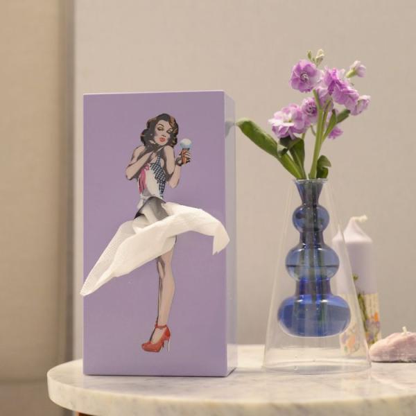 Tissue UP Girl Design Taschentuchbox purple