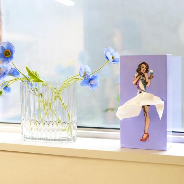 Tissue UP Girl Design Taschentuchbox purple