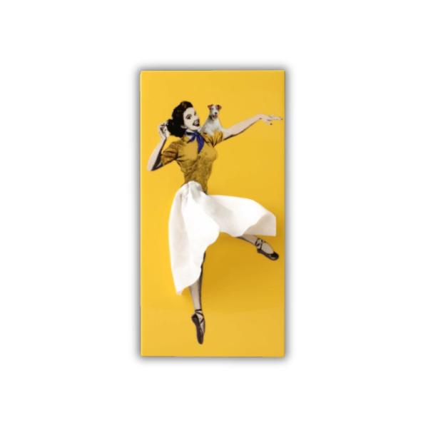 Tissue UP Girl Design Taschentuchbox gelb-orange